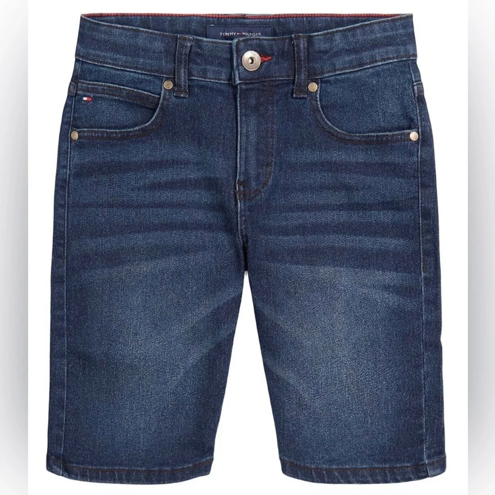 Tommy Hilfiger Boys Denim Shorts Boys Size 14 Blue Denim Adjustable Waist